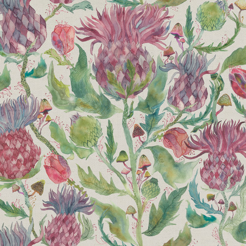 Floral Pink M2M - Fairytale Bristles Printed Cotton Made to Measure Curtains Dawn Voyage Maison