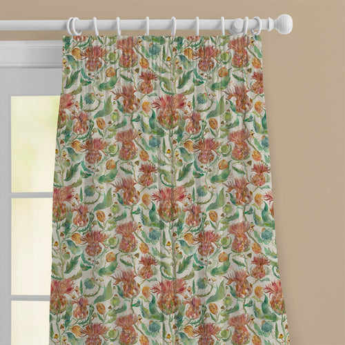 Floral Orange M2M - Fairytale Bristles Printed Cotton Made to Measure Curtains Marigold Voyage Maison