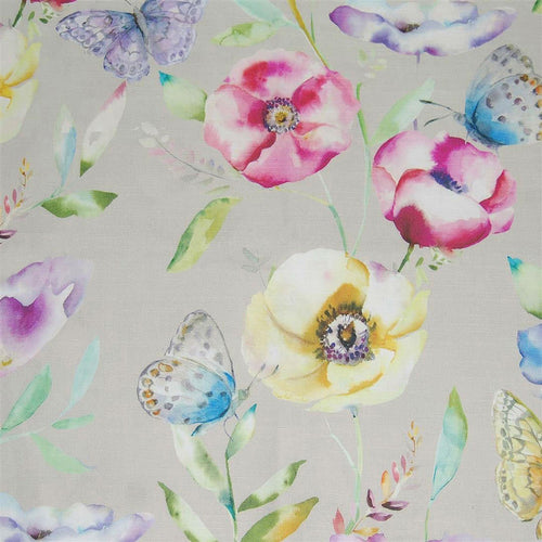 Floral Multi Fabric - Farfalla Printed Cotton Fabric (By The Metre) Lotus Voyage Maison