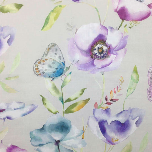 Floral Purple Fabric - Farfalla Printed Cotton Fabric (By The Metre) Plum Voyage Maison