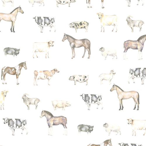  Samples - Farmyard  Wallpaper Sample Linen Voyage Maison