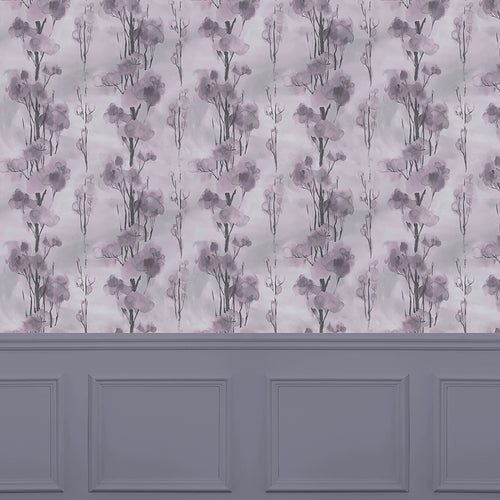  Purple Wallpaper - Faunus  1.4m Wide Width Wallpaper (By The Metre) Truffle Voyage Maison