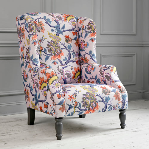 Floral Pink Furniture - Felix Adhira Chair Blush Linen Voyage Maison