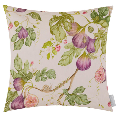 Floral Purple Cushions - Fig Gardens Printed Feather Filled Cushions Purple Voyage Maison