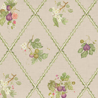  Samples - Fig Trellis  Fabric Sample Swatch Taupe Voyage Maison