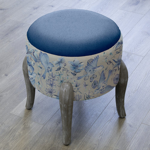 Damask Blue Furniture - Finn  Footstool Hettie Ruby Voyage Maison