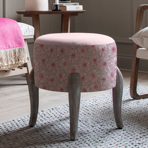 Floral Pink Furniture - Finn  Footstool Lilian Posy Voyage Maison