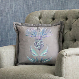 Voyage Maison Firth Printed Wool Cushion in Azure