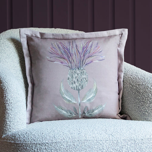 Voyage Maison Firth Printed Wool Cushion in Mauve