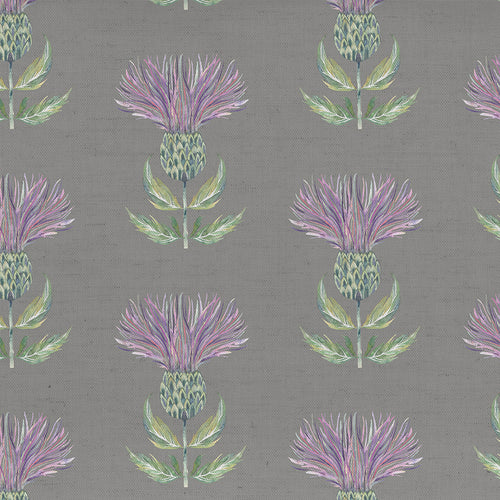 Floral Grey Fabric - Firth Printed Cotton Fabric (By The Metre) Granite Voyage Maison