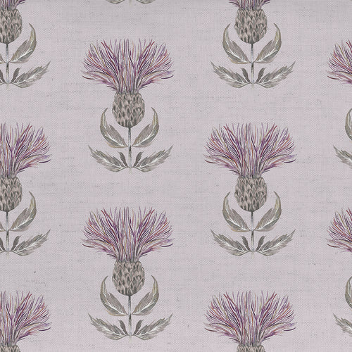 Floral Purple Fabric - Firth Printed Cotton Fabric (By The Metre) Mauve Cream Voyage Maison
