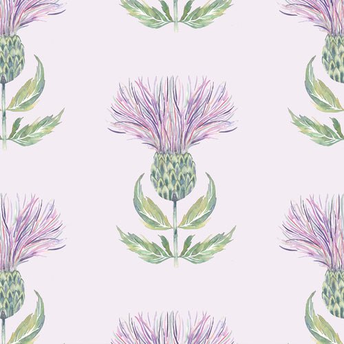 Floral Purple M2M - Firth Printed Cotton Made to Measure Roman Blinds Granite Cream Voyage Maison