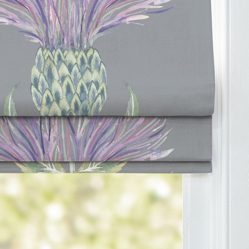 Floral Grey M2M - Firth Printed Cotton Made to Measure Roman Blinds Granite Voyage Maison