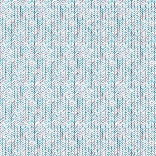 Abstract Blue Fabric - Fishing Net Printed Cotton Fabric (By The Metre) Abalone Voyage Maison