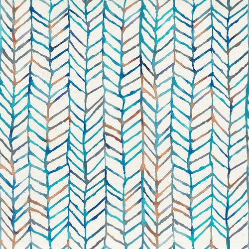 Samples - Fishing Net Printed Fabric Sample Swatch Cobalt Voyage Maison