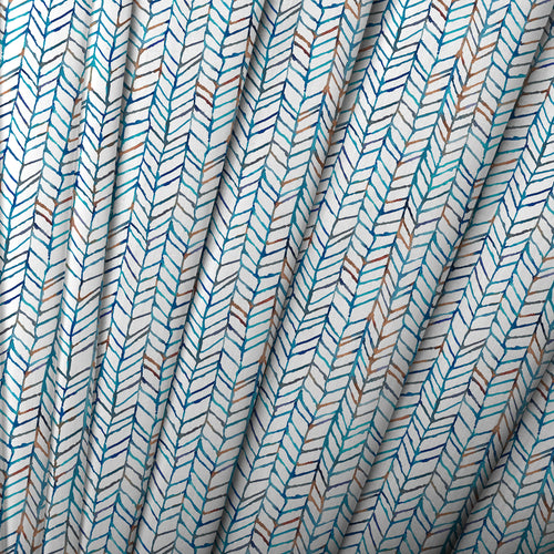 Abstract Blue M2M - Fishing Net Printed Made to Measure Curtains Cobalt Voyage Maison