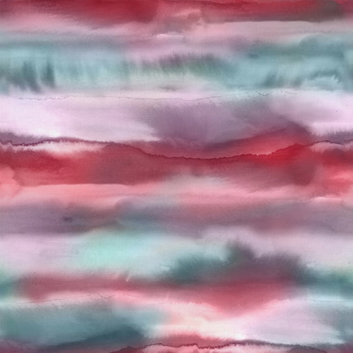Abstract Red Fabric - Fjord Printed Cotton Fabric (By The Metre) Abalone Voyage Maison