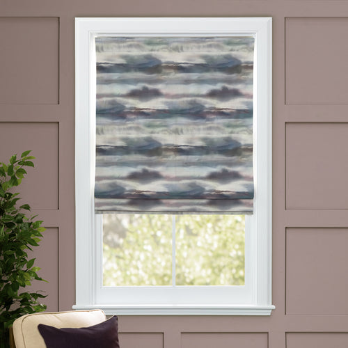 Abstract Grey M2M - Fjord Printed Cotton Made to Measure Roman Blinds Default Voyage Maison