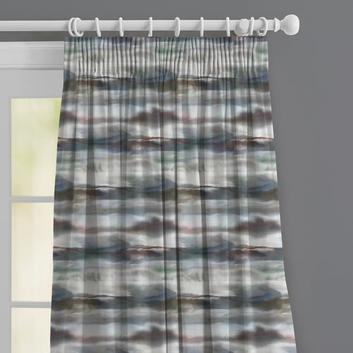 Abstract Grey M2M - Fjord Printed Made to Measure Curtains Slate Voyage Maison