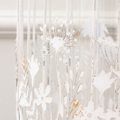 Floral Gold Accessories - Fleur Et Faune Metal Floral Lantern White Voyage Maison