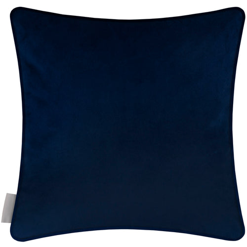 Damask Blue Cushions - Floella Printed Piped Feather Filled Cushion Blue Voyage Maison