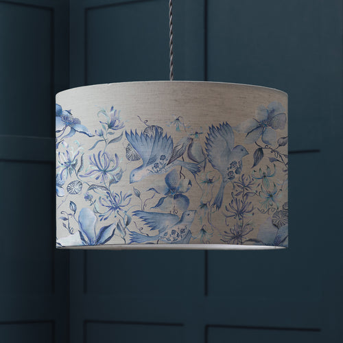 Animal Blue Lighting - Floella Eva Printed Lamp Shade Delft Blue Voyage Maison