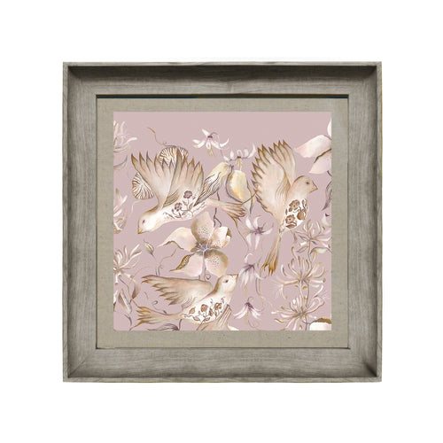 Floral Purple Wall Art - Floella  Framed Print Stone/Viola Voyage Maison