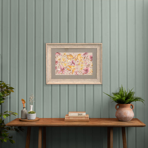 Floral Pink Wall Art - Floella  Framed Print Birch/Primrose Voyage Maison