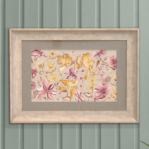 Floral Pink Wall Art - Floella  Framed Print Birch/Primrose Voyage Maison