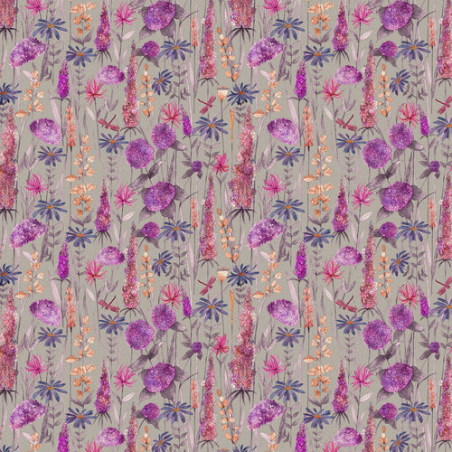 Floral Pink Fabric - Florabunda Printed Cotton Fabric (By The Metre) Fuchsia Pink Voyage Maison