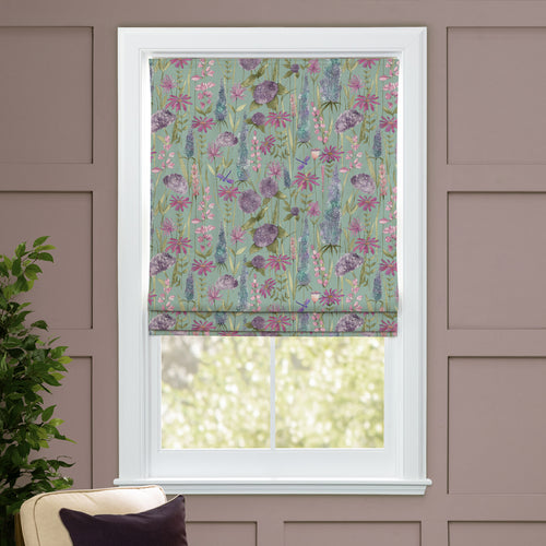 Floral Green M2M - Florabunda Printed Cotton Made to Measure Roman Blinds Verde Green Voyage Maison