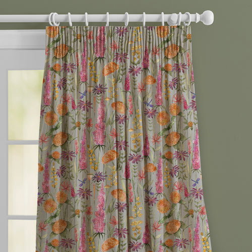 Floral Orange M2M - Florabunda Printed Made to Measure Curtains Russet Voyage Maison