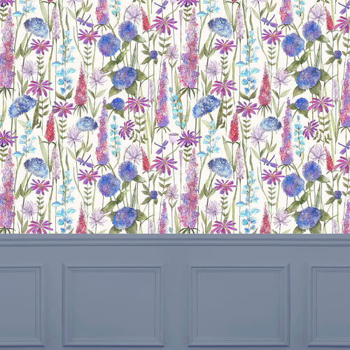 Floral Cream Wallpaper - Florabunda  1.4m Wide Width Wallpaper (By The Metre) Ecru Voyage Maison
