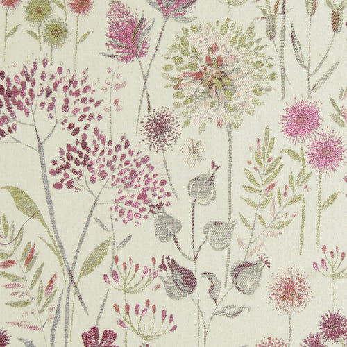 Floral Pink Fabric - Flora Woven Jacquard Fabric (By The Metre) Summer/Cream Voyage Maison