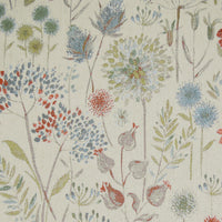  Samples - Flora Linen  Fabric Sample Swatch Autumn Voyage Maison