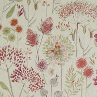  Samples - Flora Linen  Fabric Sample Swatch Russett Voyage Maison