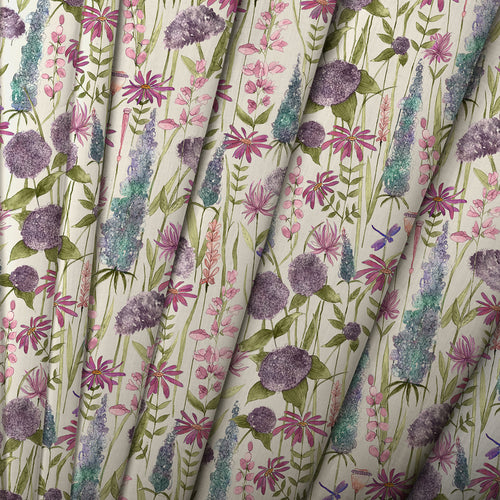 Floral Pink M2M - Florabunda Printed Cotton Made to Measure Roman Blinds Verde/Cream Voyage Maison