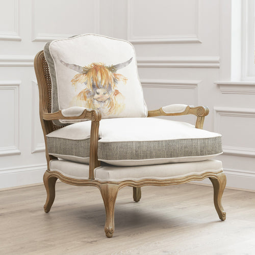 Animal Brown Furniture - Florence Oak Highland Coo Chair Brown Voyage Maison