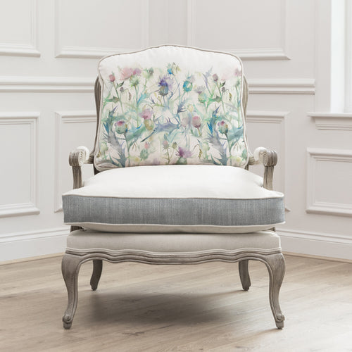 Floral Blue Furniture - Florence Stone Chair Damson Bristle Voyage Maison