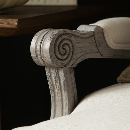 Floral Blue Furniture - Florence Stone Chair Damson Bristle Voyage Maison