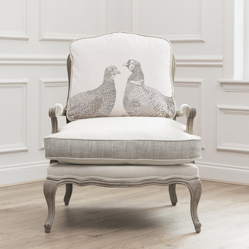 Animal Cream Furniture - Florence Stone Kissing Pheasants Chair Grey Voyage Maison