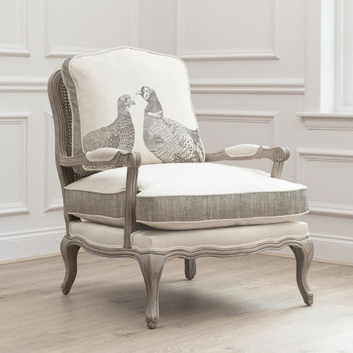 Voyage Maison Florence Stone Kissing Pheasants Chair in Grey