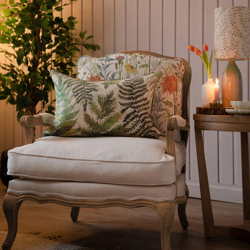 Floral Orange Furniture - Delamere Printed Florence Chair Oak/Linen Voyage Maison