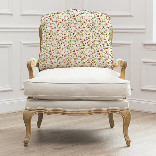 Floral Orange Furniture - Fresia Printed Florence Chair Oak/Linen Voyage Maison