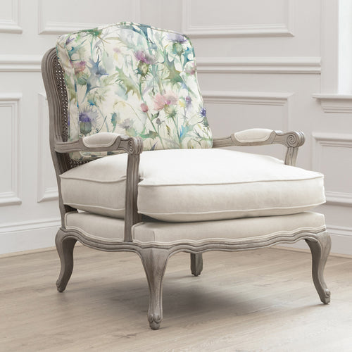 Floral Green Furniture - Cirsium Printed Florence Chair Stone/Damson Voyage Maison