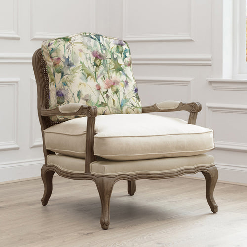 Floral Green Furniture - Cirsium Printed Florence Chair Stone/Damson Voyage Maison