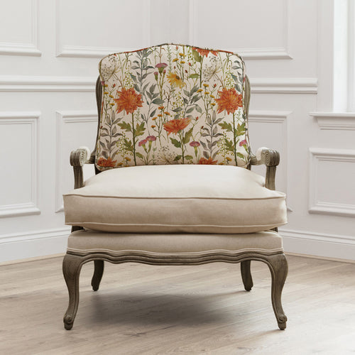 Floral Orange Furniture - Delamere Printed Florence Chair Stone/Linen Voyage Maison