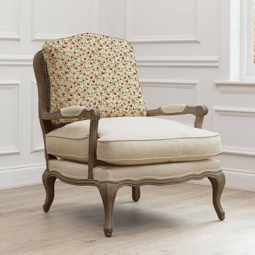 Floral Orange Furniture - Fresia Printed Florence Chair Stone/Linen Voyage Maison