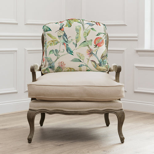 Animal Blue Furniture - Colyford Printed Florence Chair Stone/Pomegranate Voyage Maison