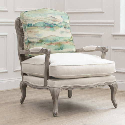 Woodland Green Furniture - Russet Shores Printed Florence Chair Stone/Linen Voyage Maison